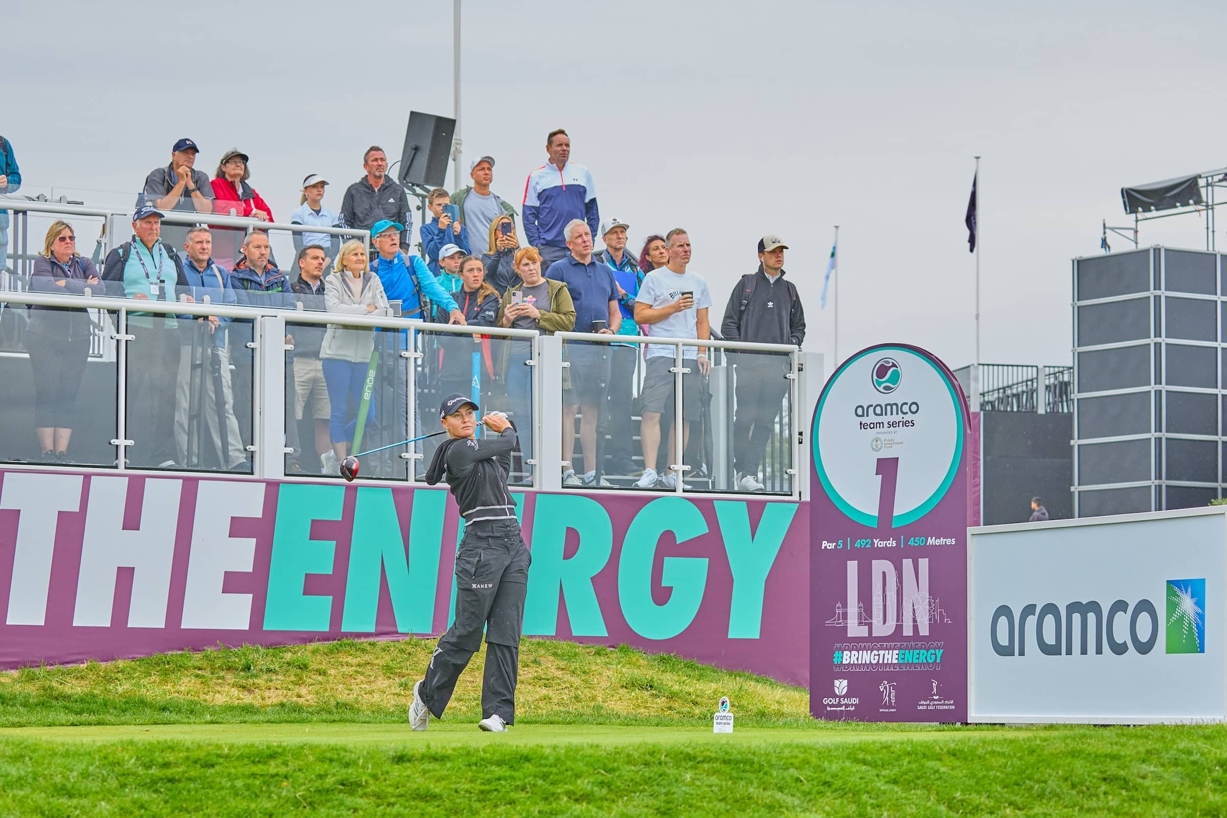 Charley Hull impressively carded 10 birdies and a 10 to take a share of the lead