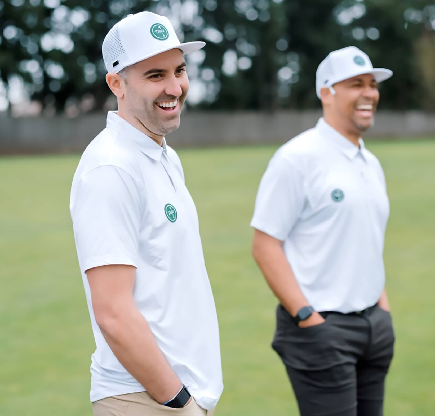 Golf Couple Wearing True Linkswear