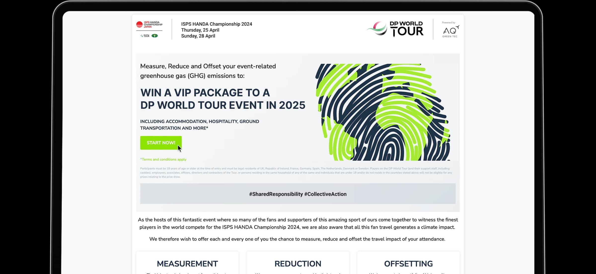 dp world tour fan travel emissions tracker