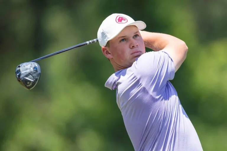 Caleb Surratt of Legion XIII GC shot a 7-under 65 on Friday at LIV Golf Houston.