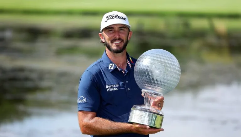 Max Homa with Nedbank Challenge trophy