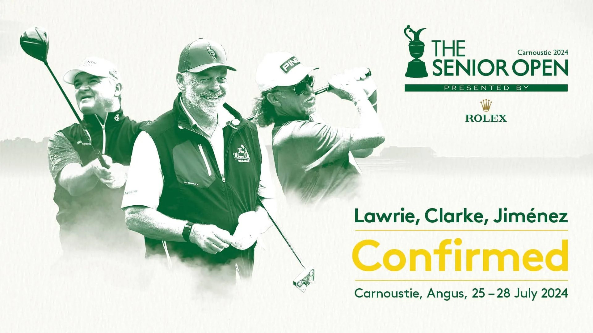 Paul Lawrie, Darren Clarke and Miguel Ángel Jiménez