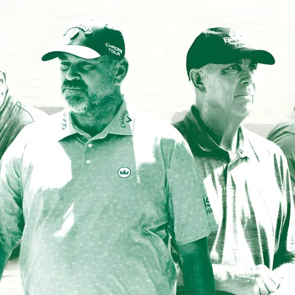 L-R Ian_Woosnam,_Thomas_Bjørn,_Tom_Lehman_and_Paul_McGinley