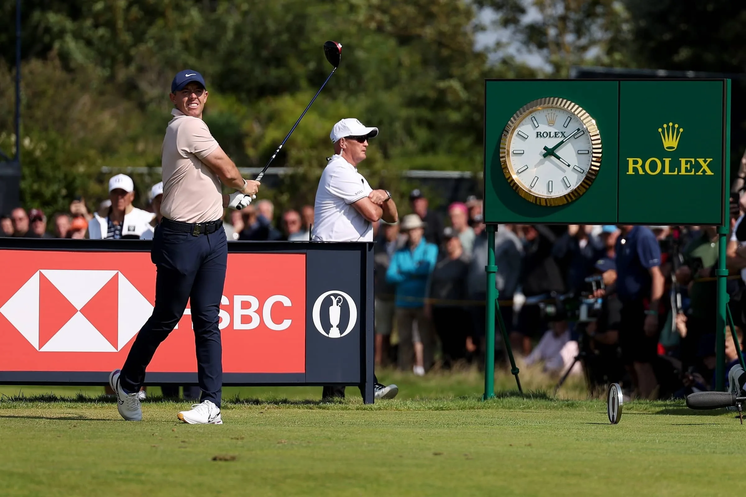 Rory Mcilroy tees off