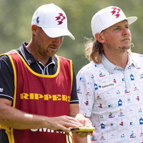 Captain Cameron Smith of Ripper GC and his: caddie, Sam Pinfold