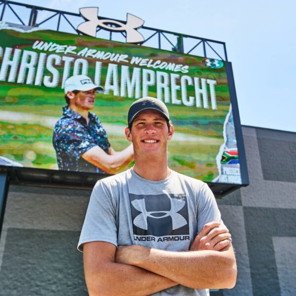Christo Lampretch in front of own Billboard