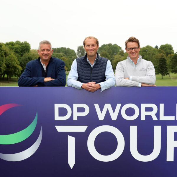 Paul Homersham, CEO of Clere Golf, Richard Bunn, Chief Revenue and Content Officer at the DP World Tour, and David Gregory, Director of Tour Services at Clere Golf