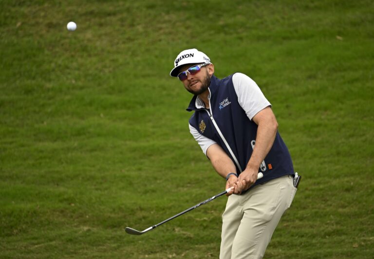 John Catlin pictured during a practice round at Macau Golf and Country Club before International Series Macau