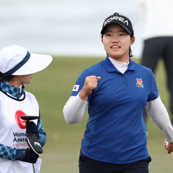 Sumin Hong of the Republic of Korea leads after the second round of the Women's Amateur Asia-Pacific championship.