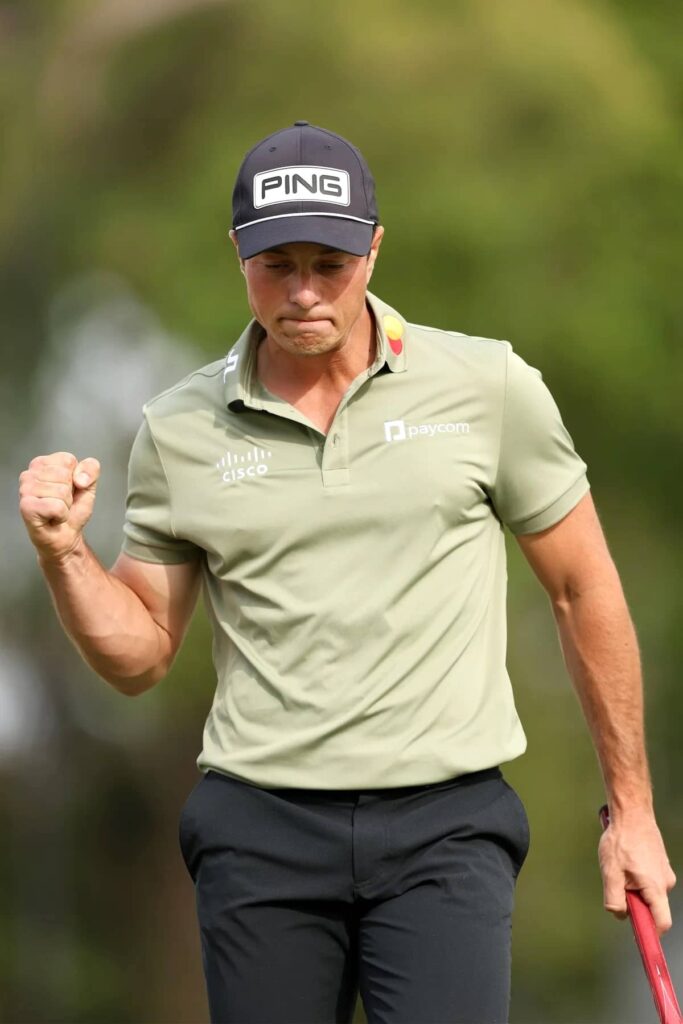 Viktor Hovland fist pump