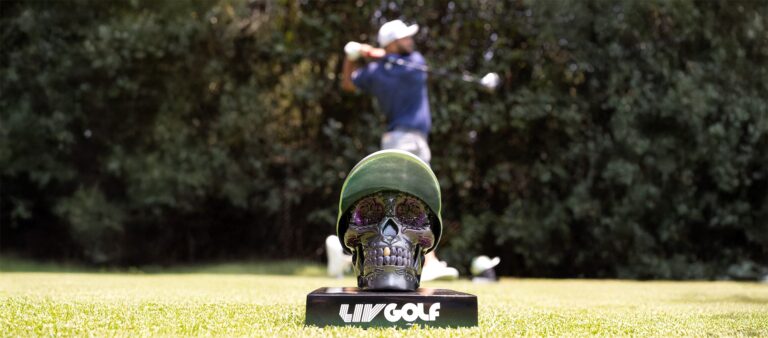 Mexico Tee Marker with Jon Rahm in background