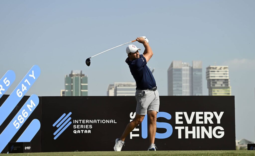Peter Uihlein pictured at Doha Golf Club during International Series Qatar