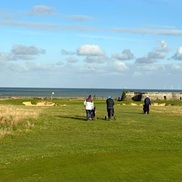 Golfers 0n Kent Course