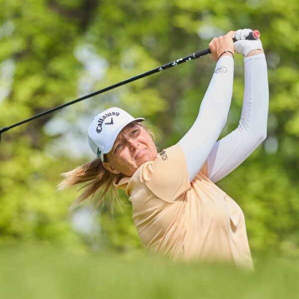 Perrine Delacour pictured at New Korea Country Club for the Aramco Korea Championship, the second of five events on the PIF Global Series in 2025.