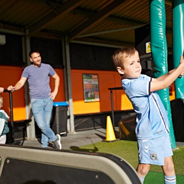 Youngsters on driving range