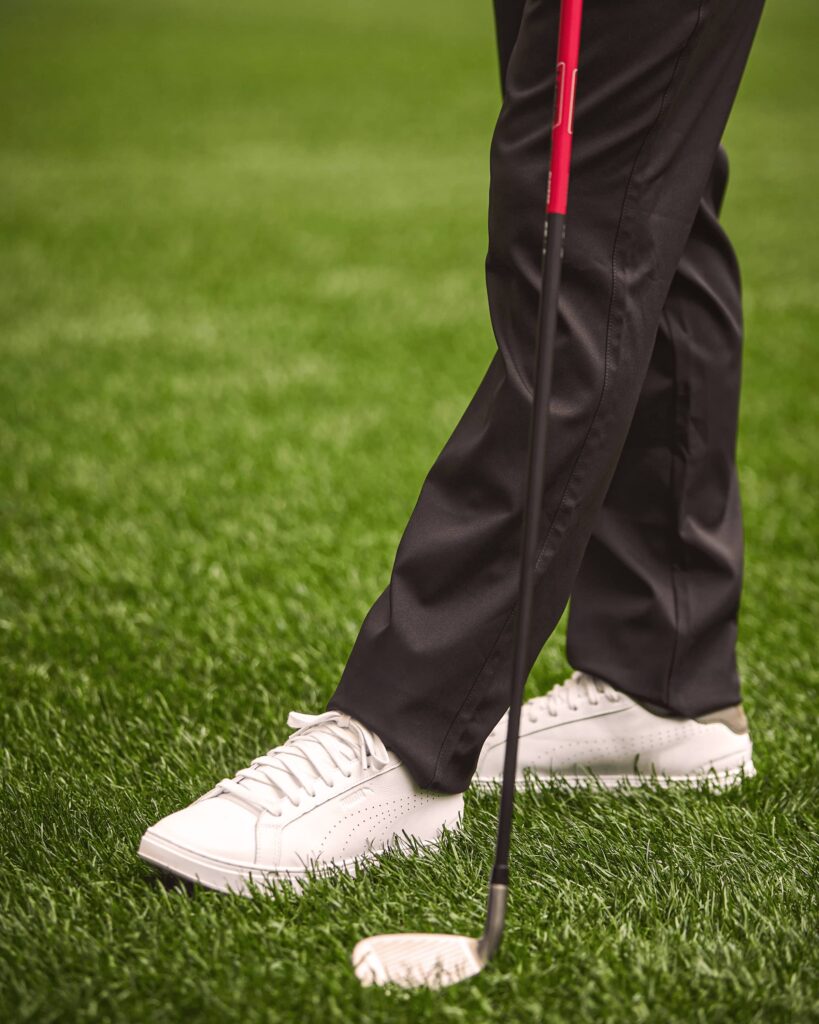Christian Pulisic wearing the latest PUMA AC Milan Golf Shoes
