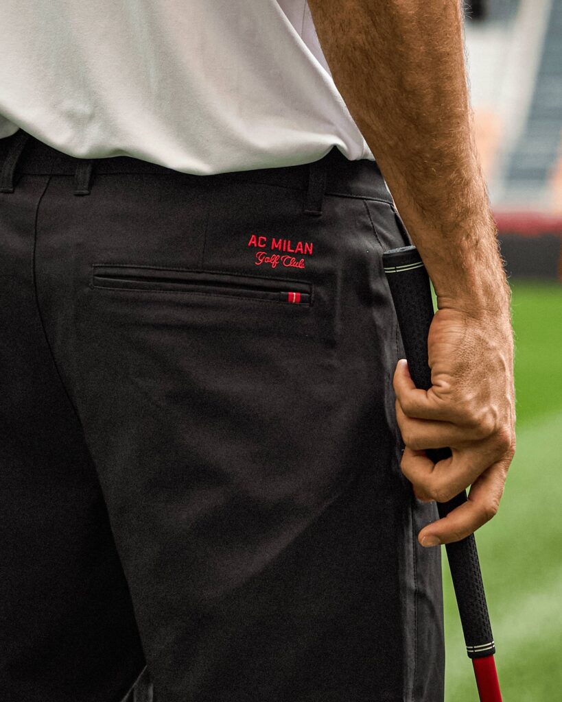 Christian Pulisic wearing the latest PUMA AC Milan Golf Trousers