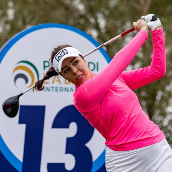 Georgia Hall pictured at the PIF Saudi Ladies International at Riyadh Golf Club