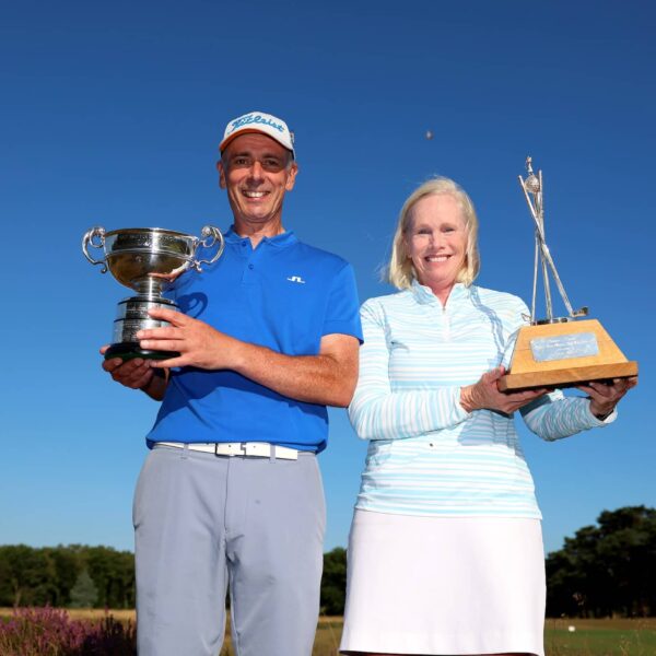 Kathy Hartwiger from the USA and England’s John Kennedy claimed the respective Senior Amateur titles at Walton Heath.