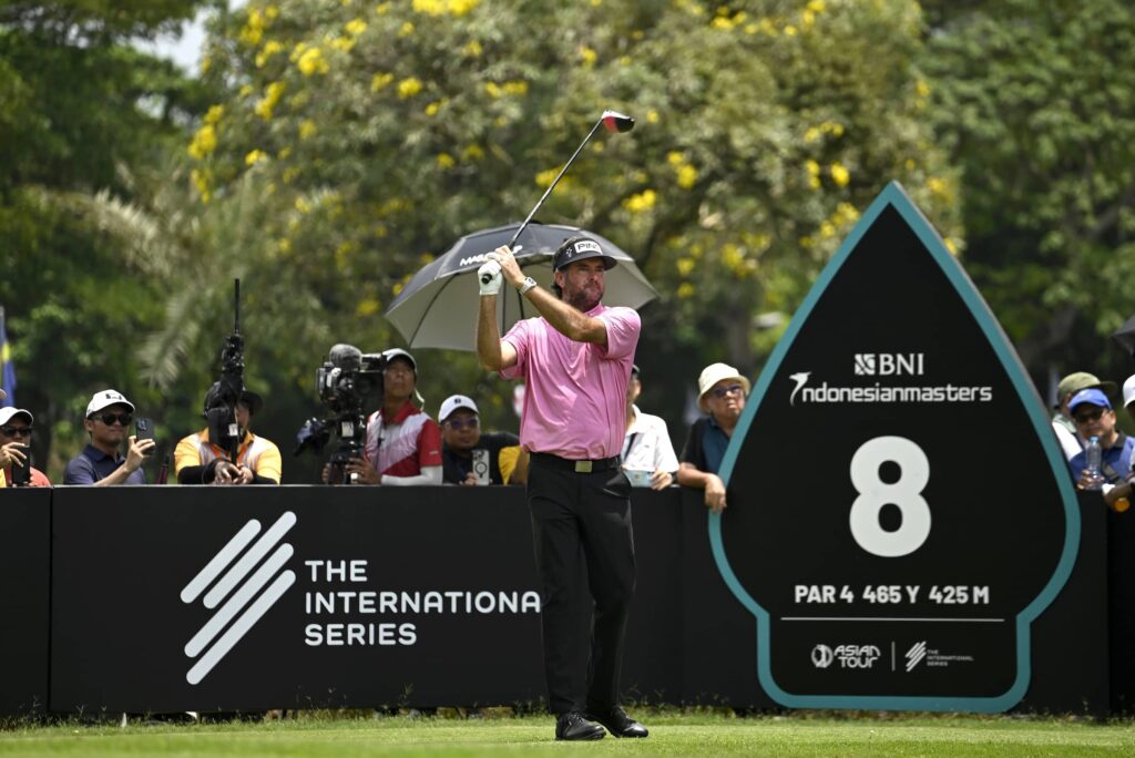 Bubba Watson of USA pictured during round four of the BNI Indonesian Masters at the Royale Jakarta Golf Club.