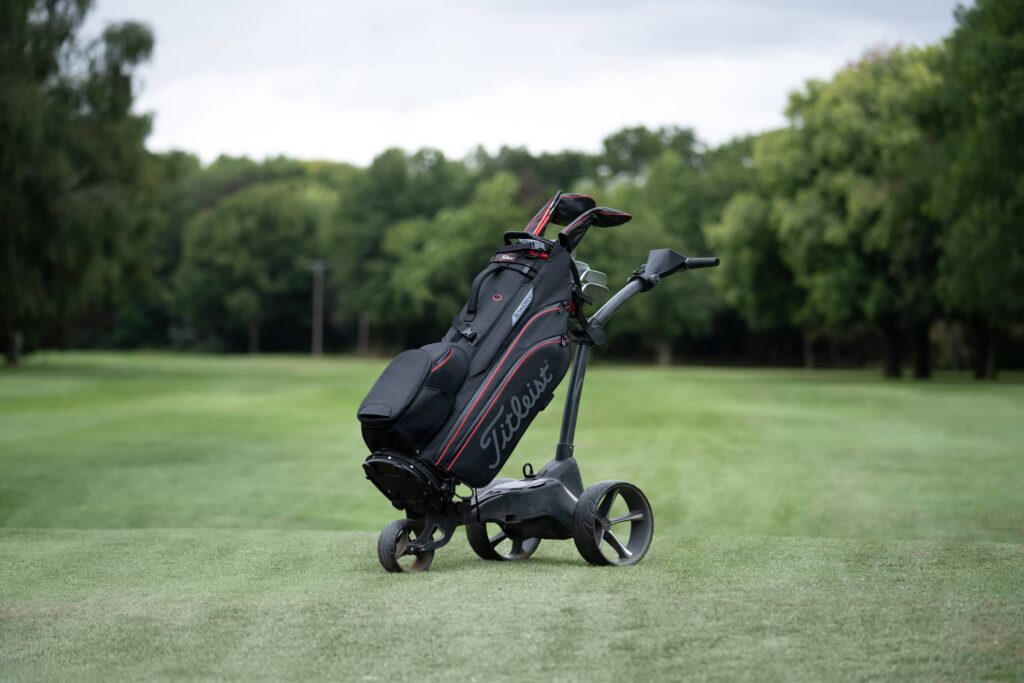 Titleist Hybrid 14 Stand Bag On a trolley