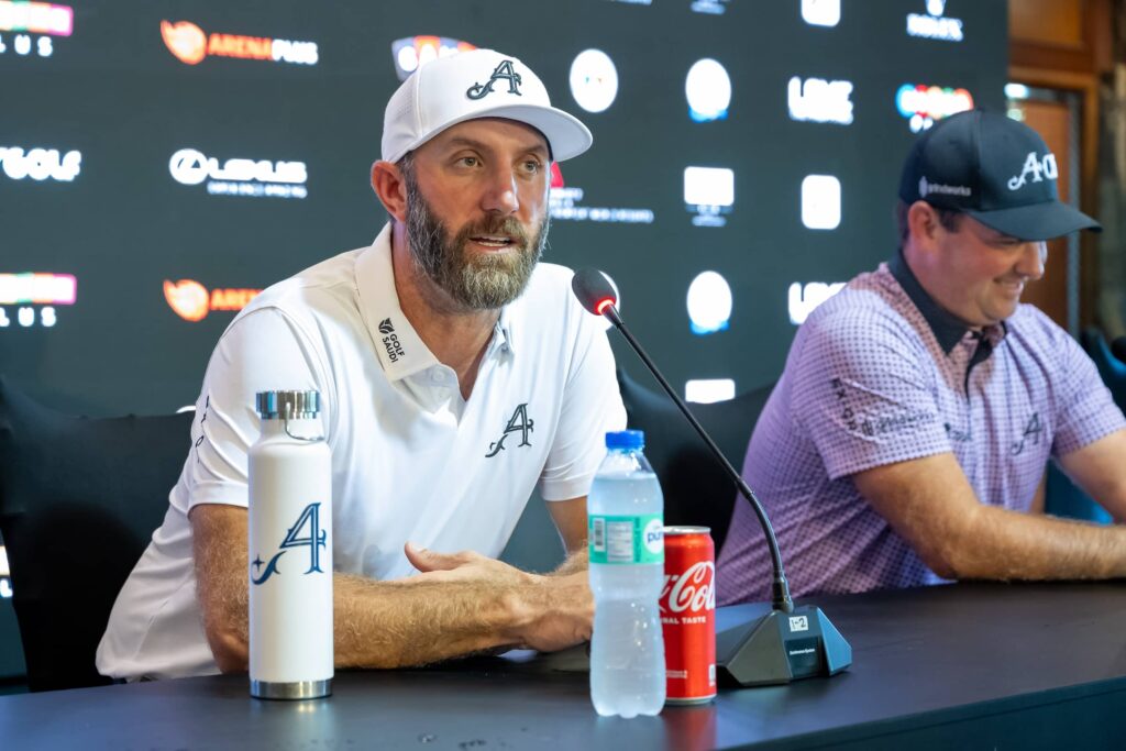 Dustin Johnson of the USA pictured during a press conference ahead of International Series Philippines presented by BingoPlus at Sta Elena Golf Club.