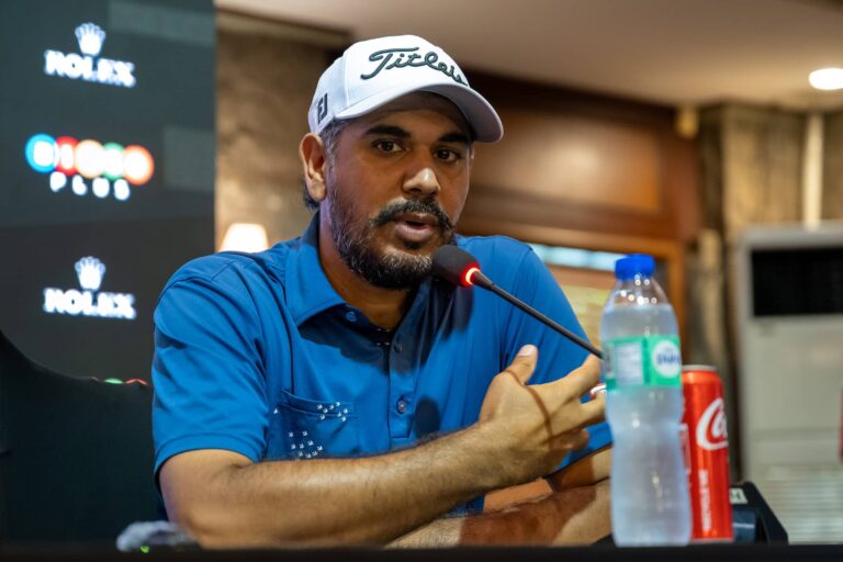 Gaganjeet Bhullar of India pictured at a press conference