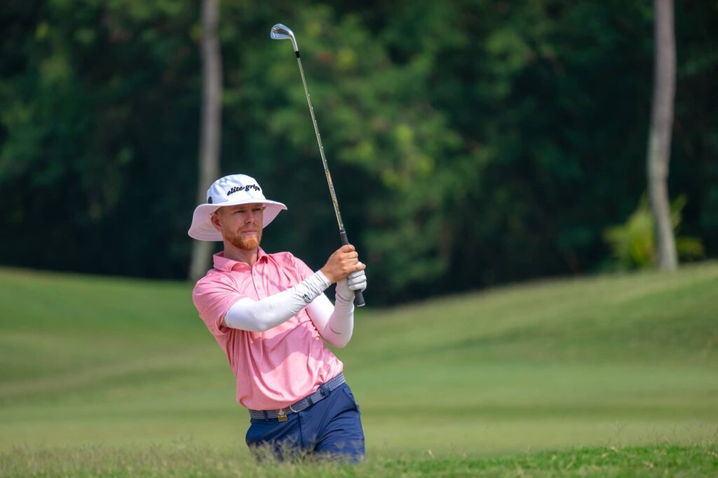 Scott Vincent of Zimbabwe pictured during round four of the 2025 Jakarta International Championship at Damai Indah Golf (PIK Course)