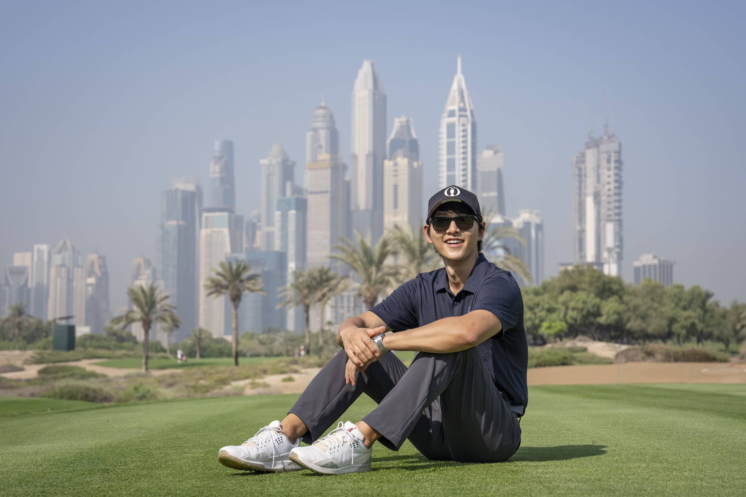 Song Joong-ki, R&A Global Golf Development Ambassador, visited the Asia-Pacific Amateur Championship at the Emirates Golf Club in Dubai.