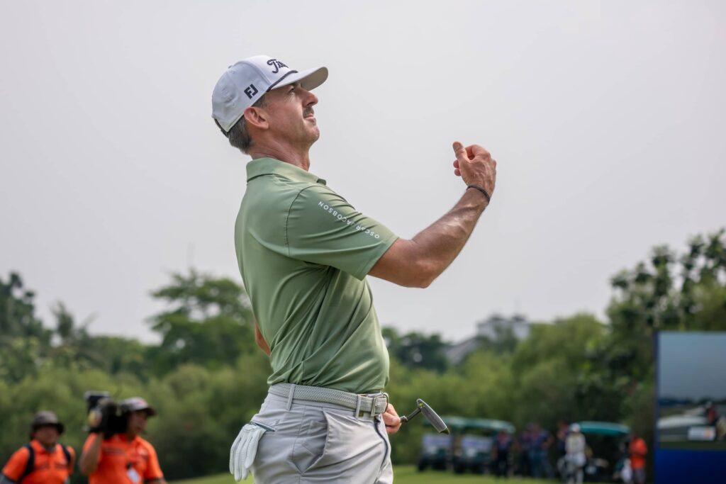 Wade Ormsby of Australia pictured during round four of the 2025 Jakarta International Championship at Damai Indah Golf (PIK Course).