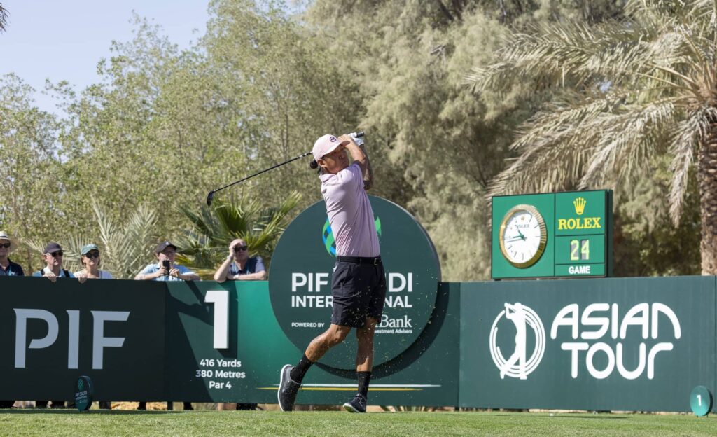 Anthony Kim of the USA pictured during round four of the 2025 PIF Saudi International powered by SoftBank Investment Advisers at Riyadh Golf Club.