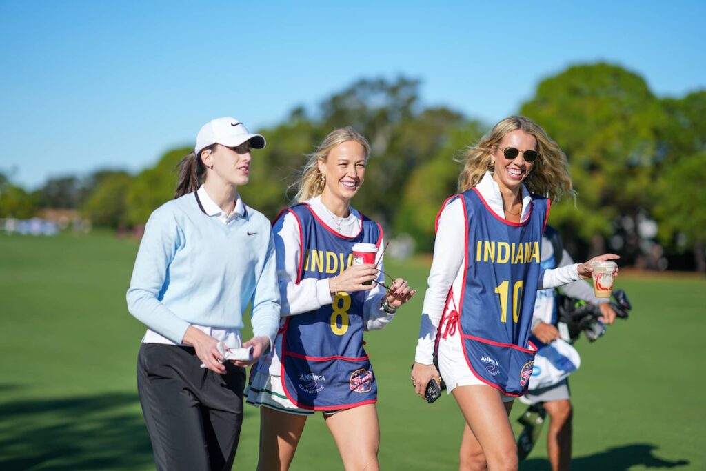 Caitlin Clark with Caddies Hull Cunnigham