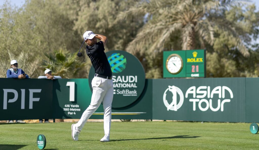 Danthai Boonma of Thailand pictured during round three of the 2025 PIF Saudi International powered by SoftBank Investment Advisers at Riyadh Golf Club.