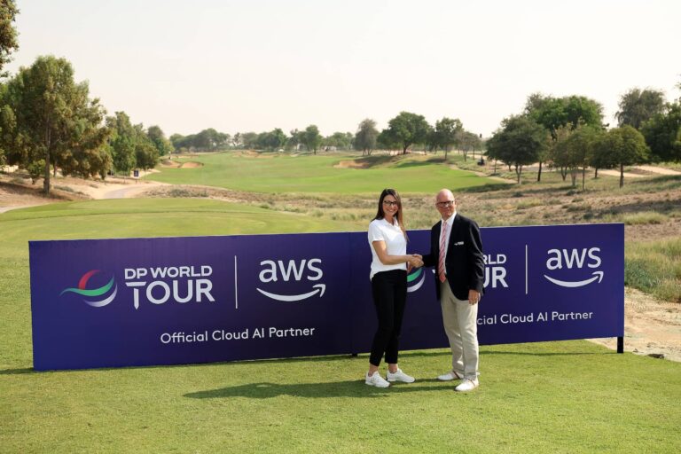 Nina Walsh, Global Leader, Industry Business Development for Media, Entertainment, Games, and Sports at AWS and Guy Kinnings, CEO of the DP World Tour