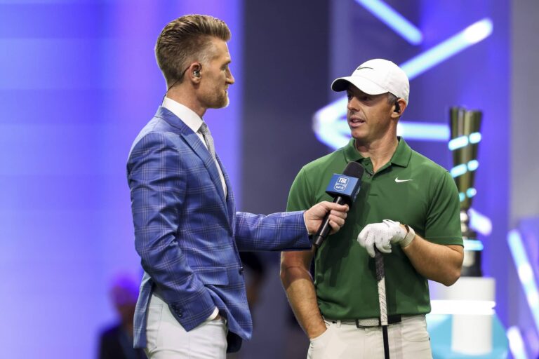 McIlroy getting interviewed by Marty Smith