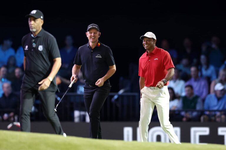Rose and Woods laughing off the last hole - Match 5_ JUP vs LA - Season 2