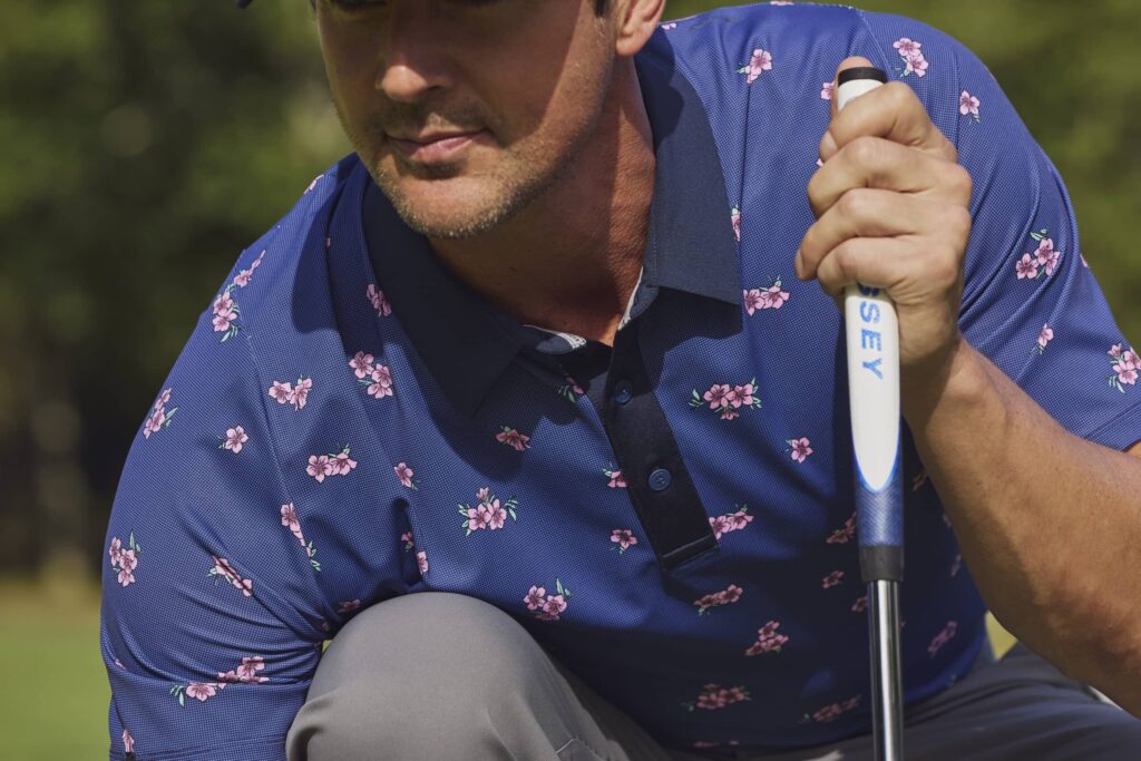 Callaway Azalea Gingham Polo in Peacoat