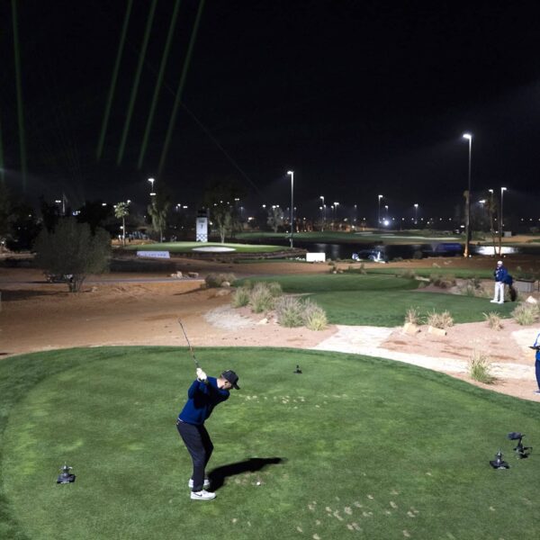 Captain Talor Gooch of Smash GC hits his shot from the 7th tee during the second round of the LIV Golf Riyadh at Riyadh Golf Club on Thursday, February 05, 2026 in Riyadh, Saudi Arabia