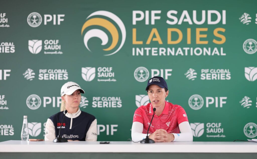 Charley Hull and Carlota Ciganda