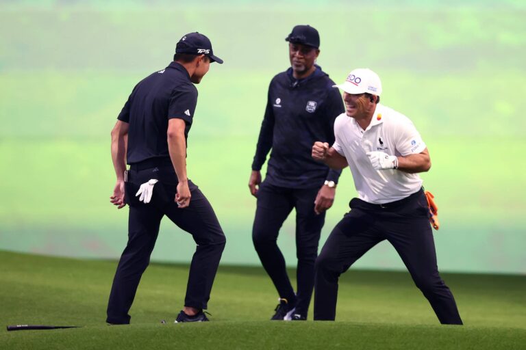 Horschel and Morikawa square-up on the green - Match 10, LA vs ATL - Season 2