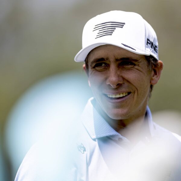 Carlos Ortiz of Torque GC smiles during the first round of HSBCLIV Golf Hong Kong at Hong Kong Golf Club Fanling on Thursday, March 05, 2026 in Fanling, Hong Kong.