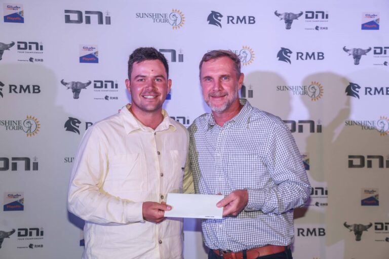 Herman Loubser with Sunshine Tour Commissioner, Thomas Abt