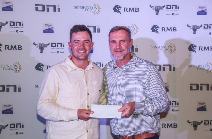 Herman Loubser with Sunshine Tour Commissioner, Thomas Abt