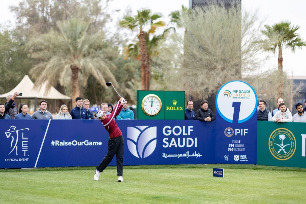 Jeeno Thitikul in action at the PIF Saudi Ladies International