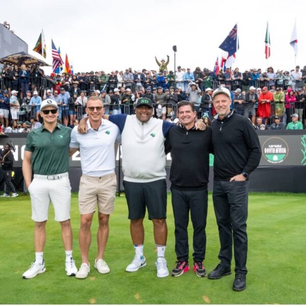 LIV Golf CEO, Scott O'Neil, South African Minister of Sport, Arts and Culture, Hon. Gayton McKenzie, Louis Steyn