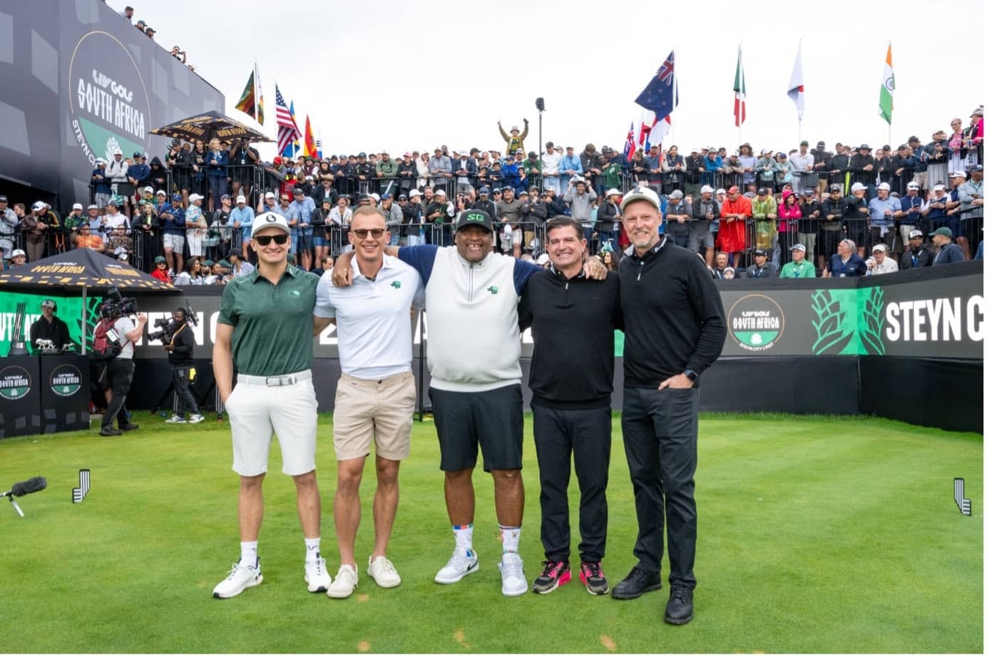 LIV Golf CEO, Scott O'Neil, South African Minister of Sport, Arts and Culture, Hon. Gayton McKenzie, Louis Steyn
