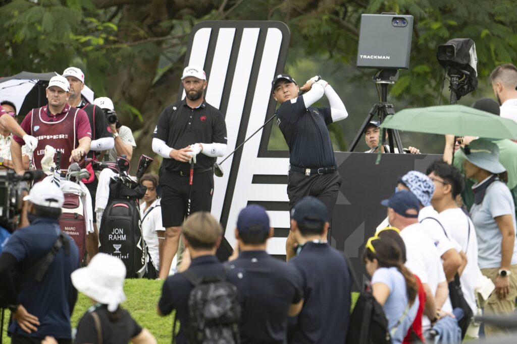 Richard T. Lee of Canada pictured during the final round of Aramco LIV Golf Singapore at Sentosa Golf Club.