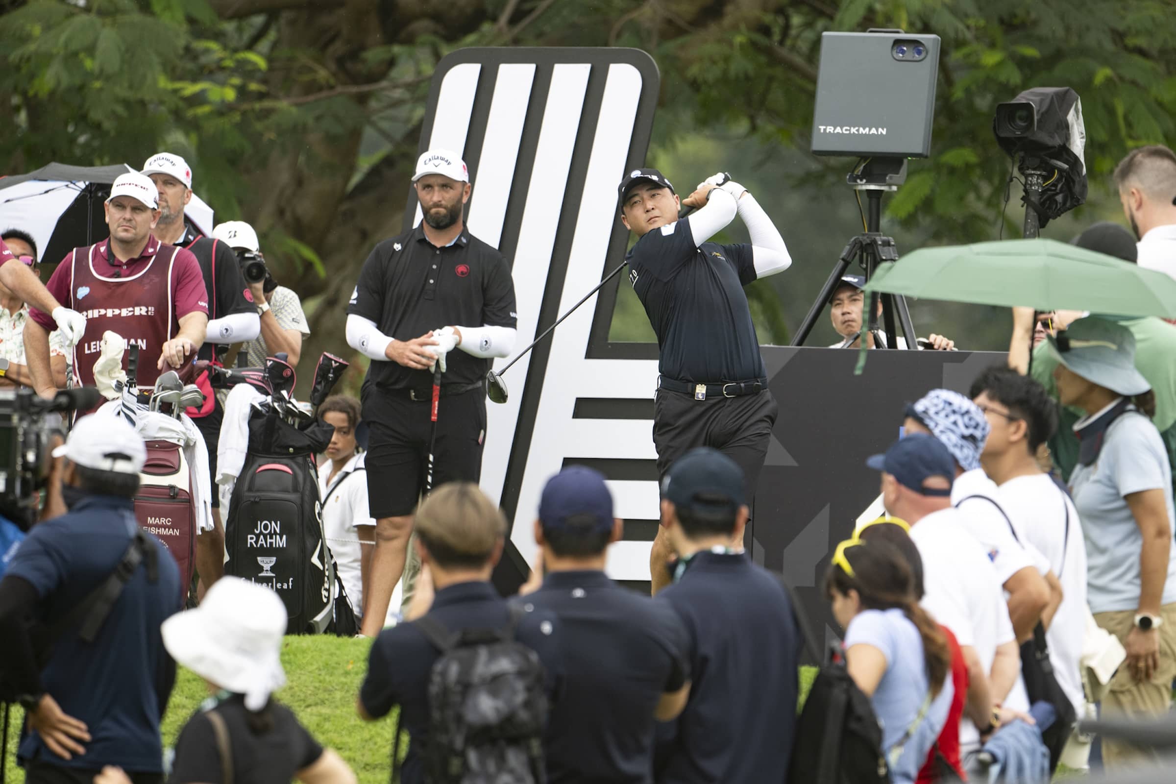 Richard T. Lee of Canada pictured during the final round of Aramco LIV Golf Singapore at Sentosa Golf Club.