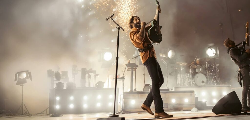 Thomas Rhett performs on stage during a high-energy live concer