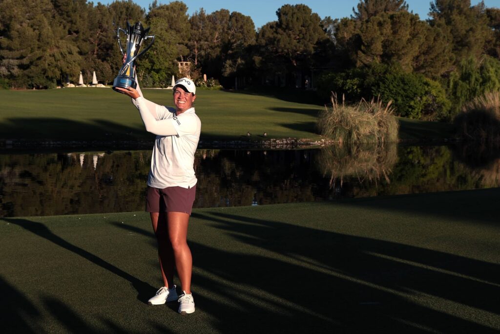 Aramco Championship 2026 Winner Trophy Lauren Coughlin
